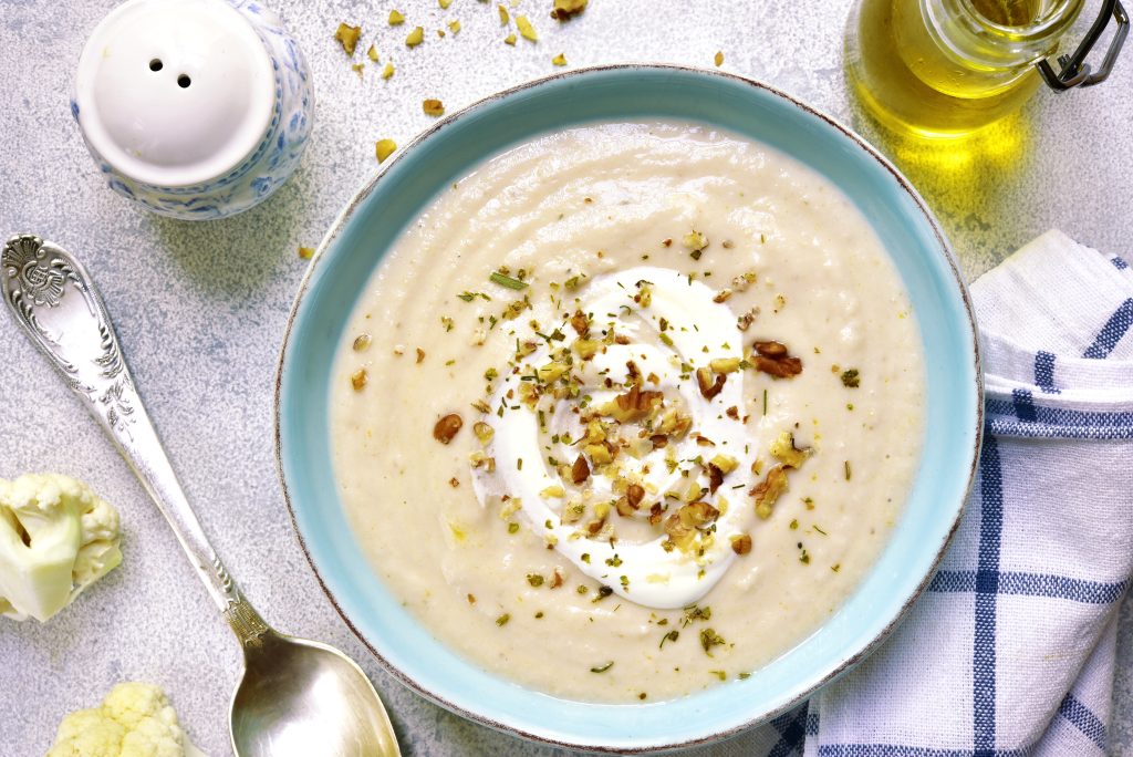 Velouté de choux fleurs à la noisette