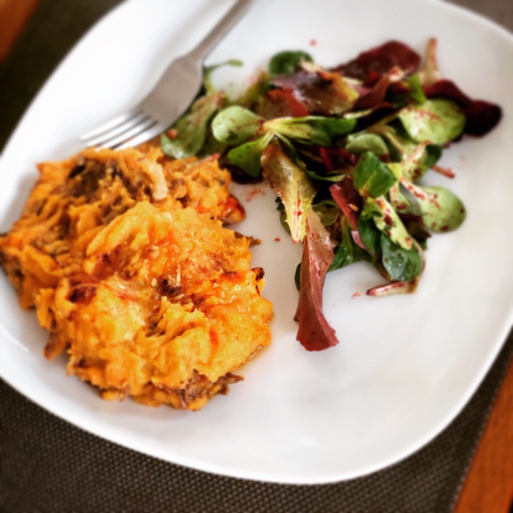 Régalade de parmentier de canard à la patate douce